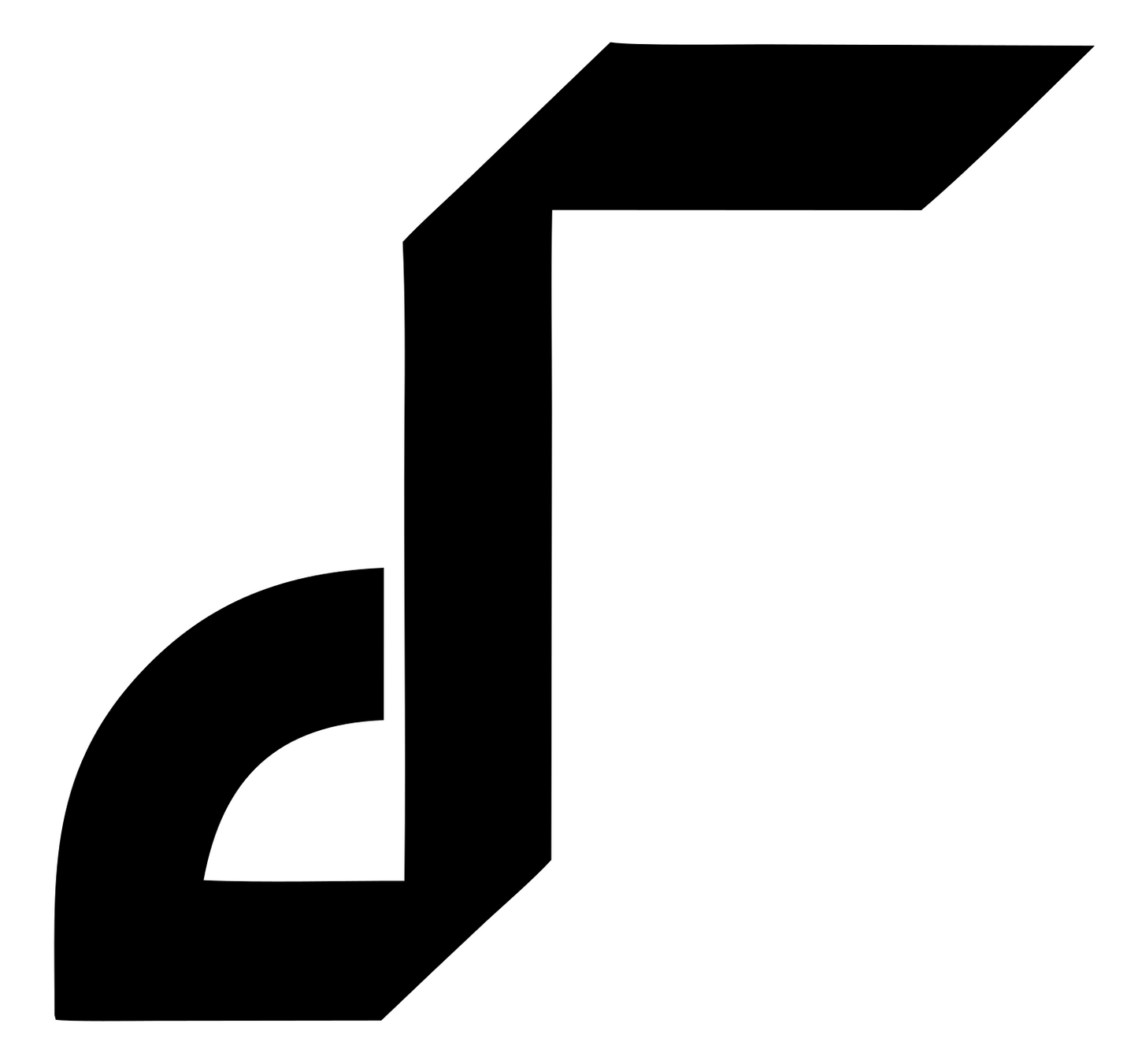 Heavy Quarter Note Crest #ffffff/#000000