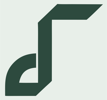 Heavy Quarter Note Crest #e8efe9/#2d4a3e