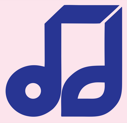 Chunky Beamed Double Note Crest #fce4ec/#283593
