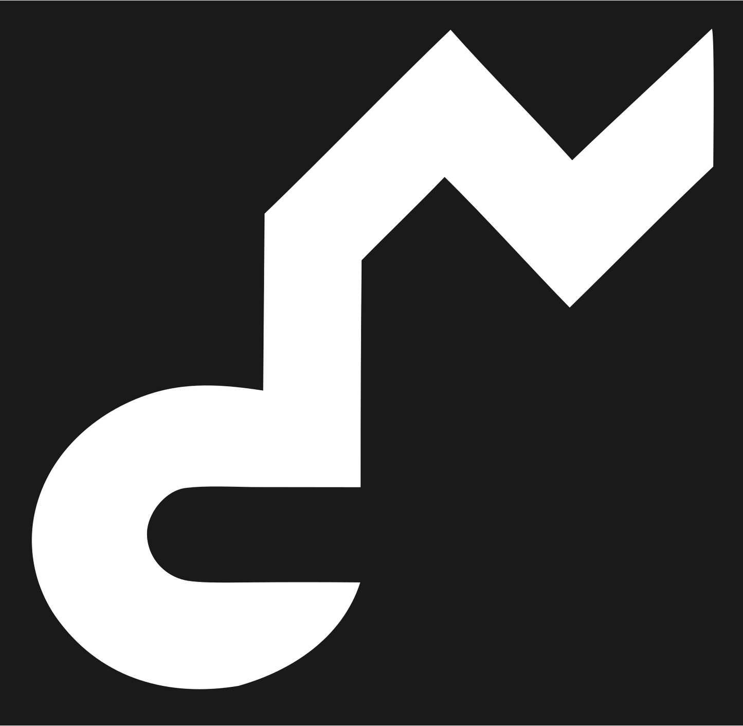 Zigzag Music Note Logo #1a1a1a/#ffffff