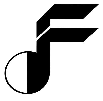 Blocky Eighth Note Mark #ffffff/#000000
