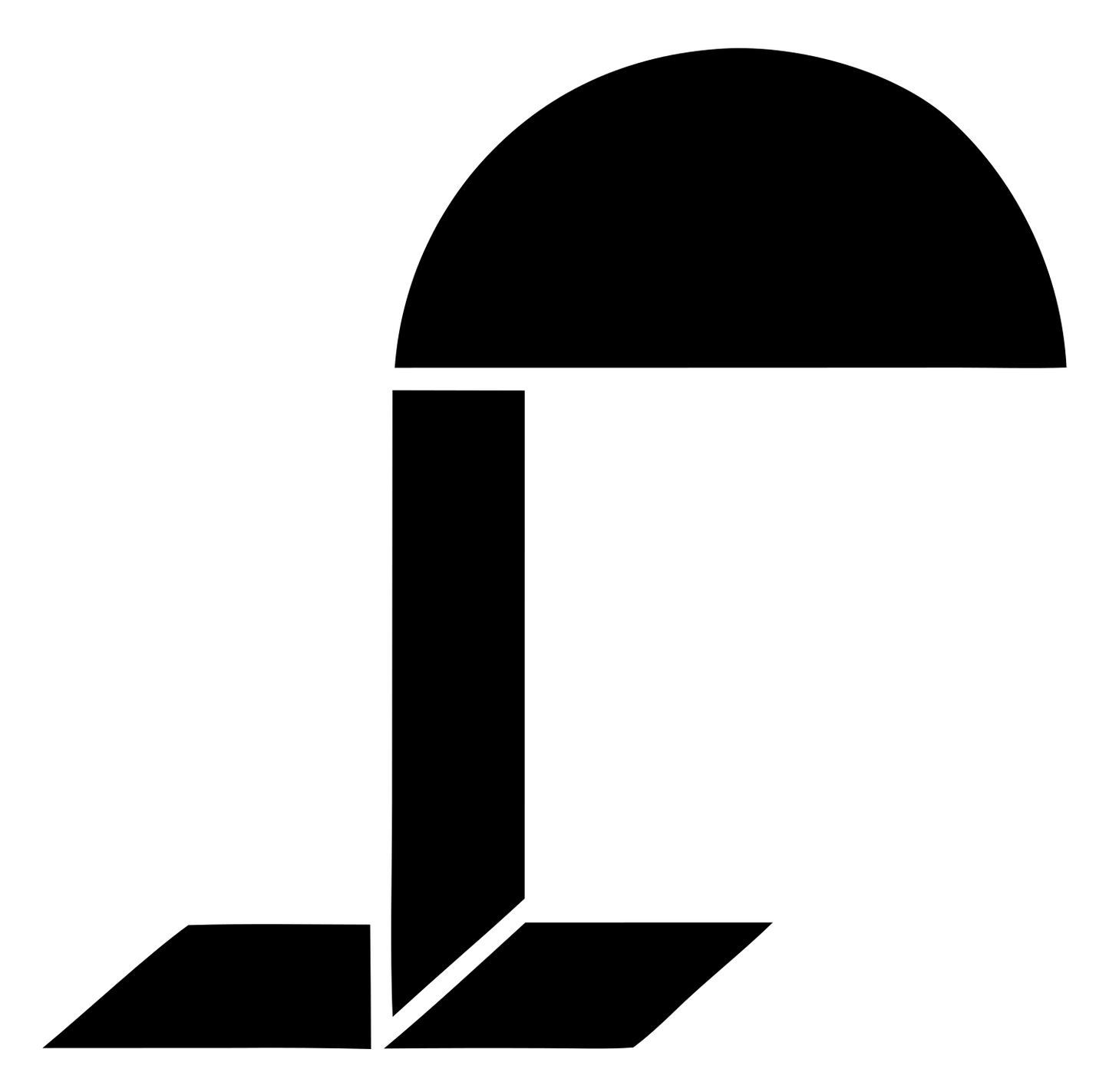 Bauhaus Lamp Note Icon #ffffff/#000000