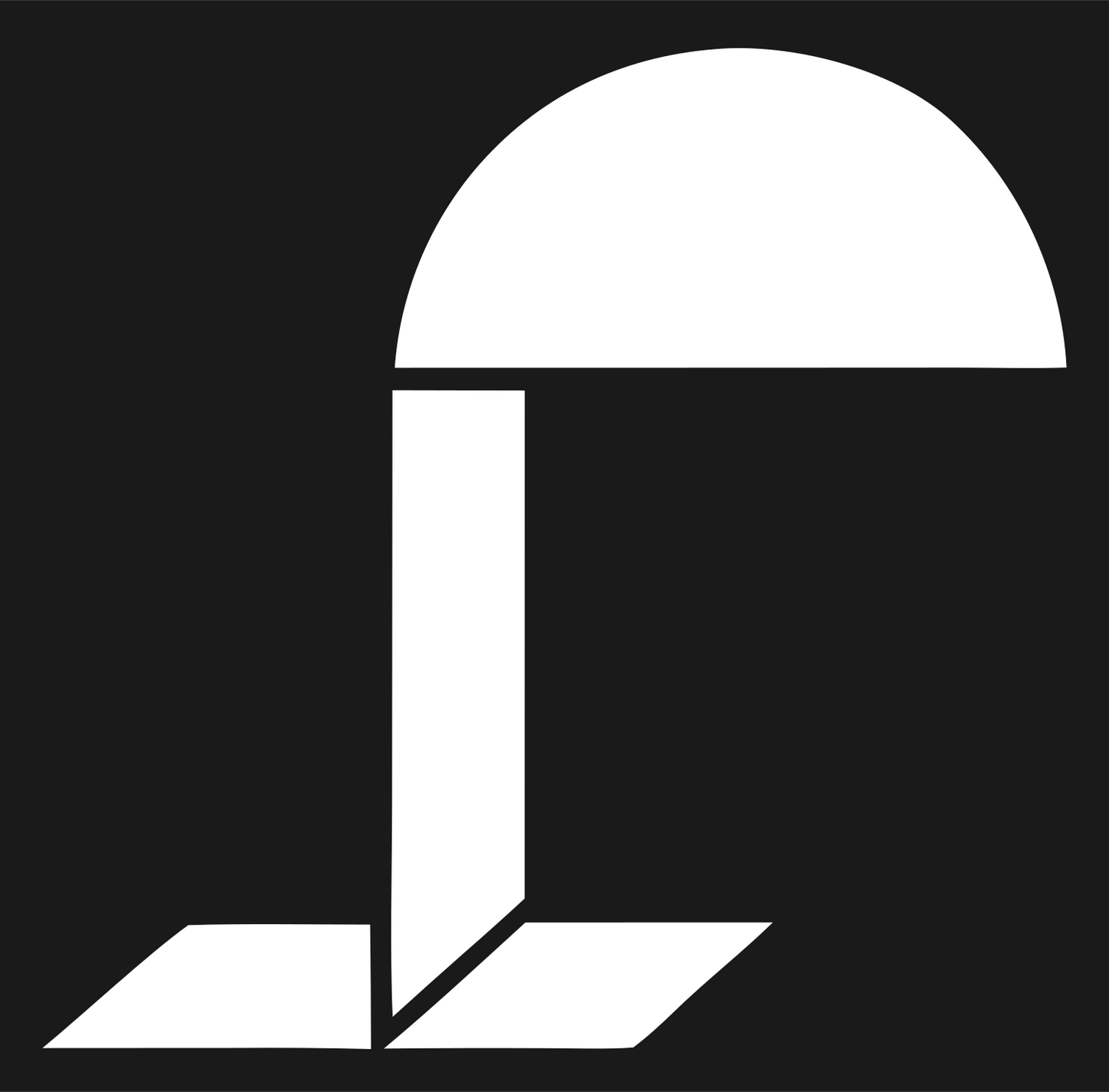 Bauhaus Lamp Note Icon #1a1a1a/#ffffff