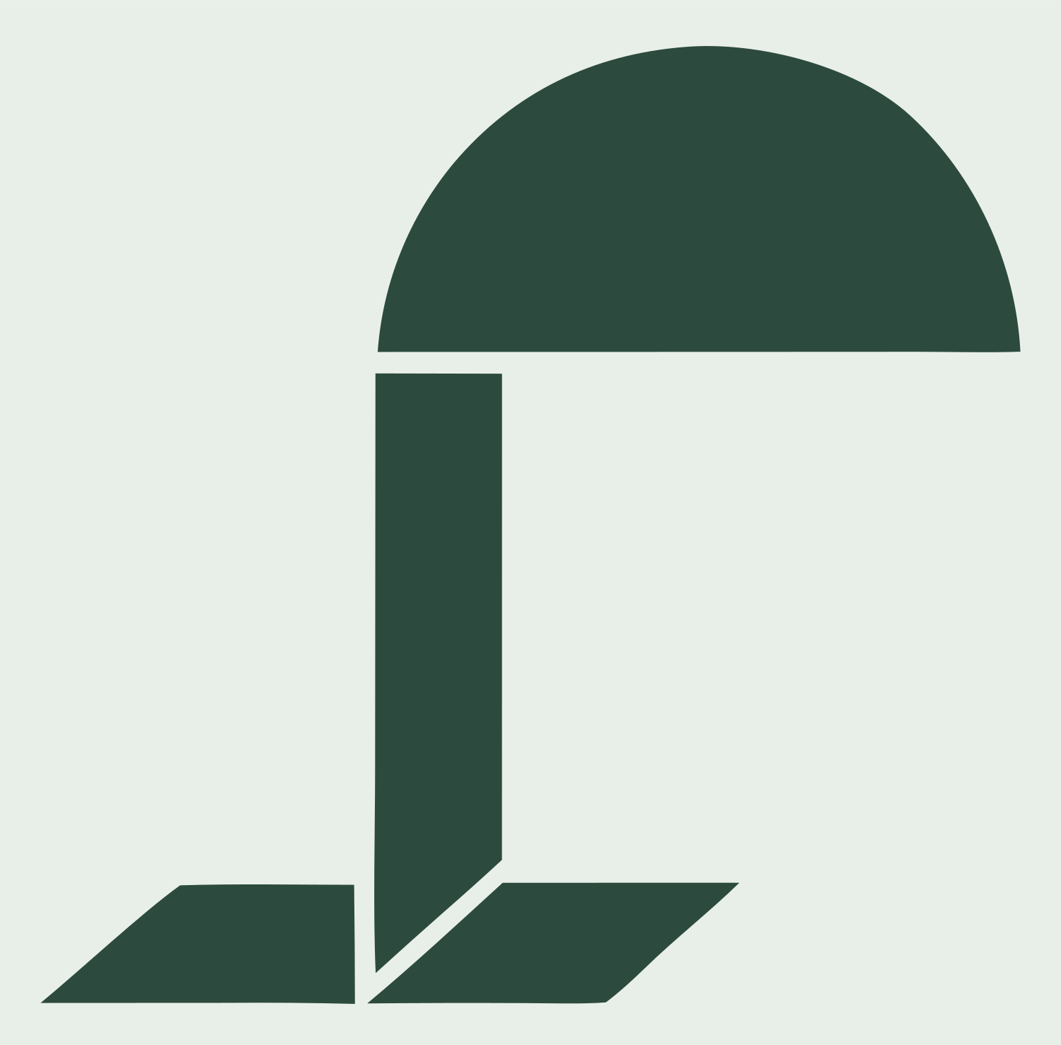 Bauhaus Lamp Note Icon #e8efe9/#2d4a3e