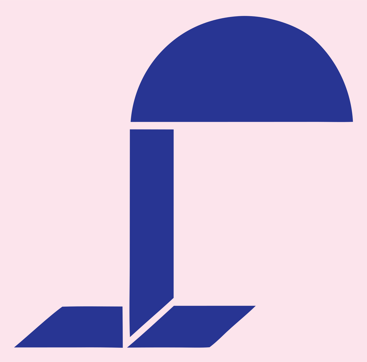 Bauhaus Lamp Note Icon #fce4ec/#283593