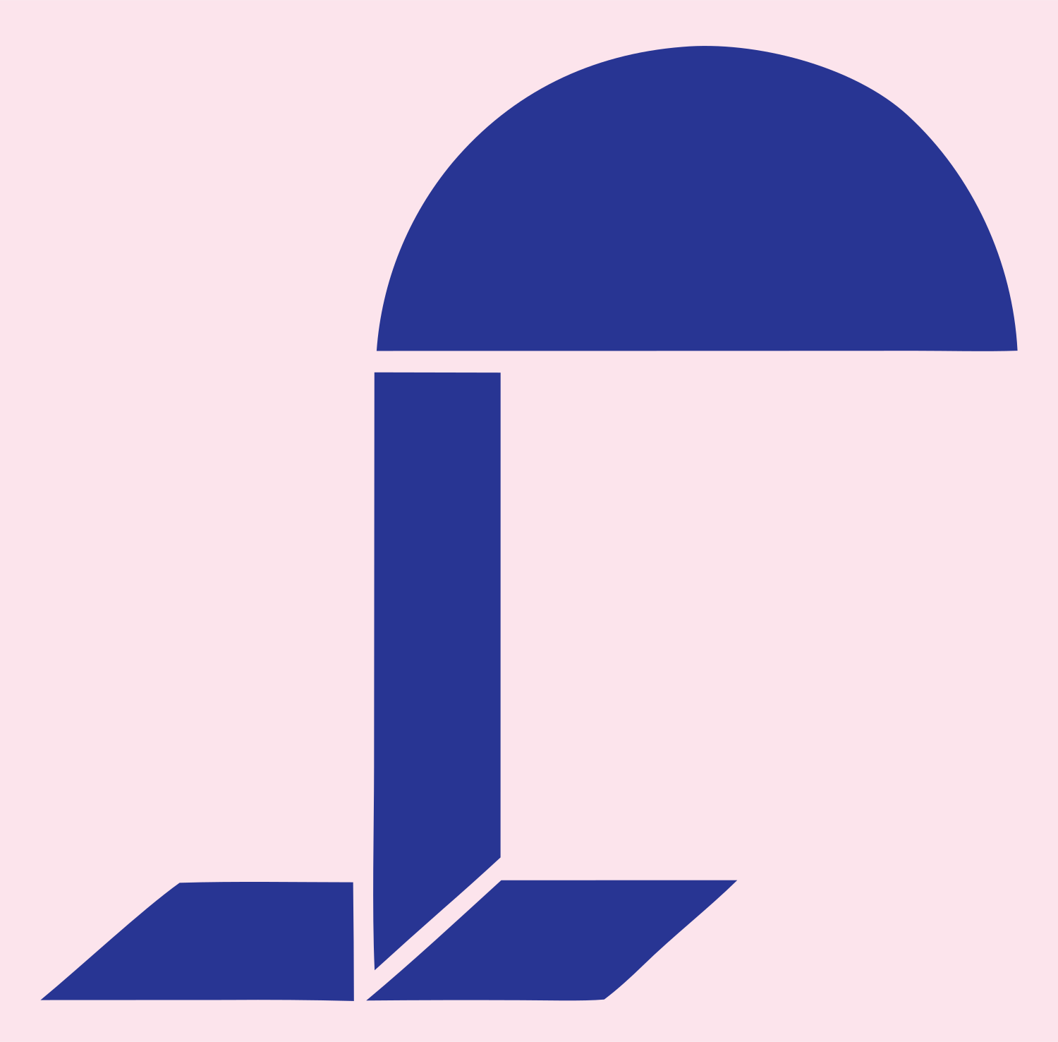 Bauhaus Lamp Note Icon #fce4ec/#283593
