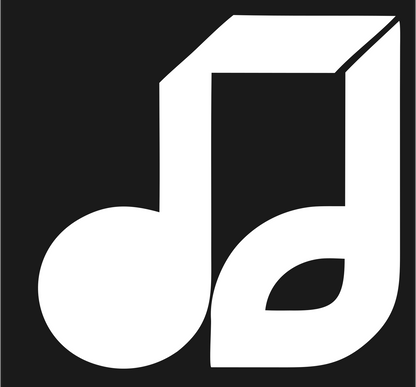 3D Music Note Logo #1a1a1a/#ffffff