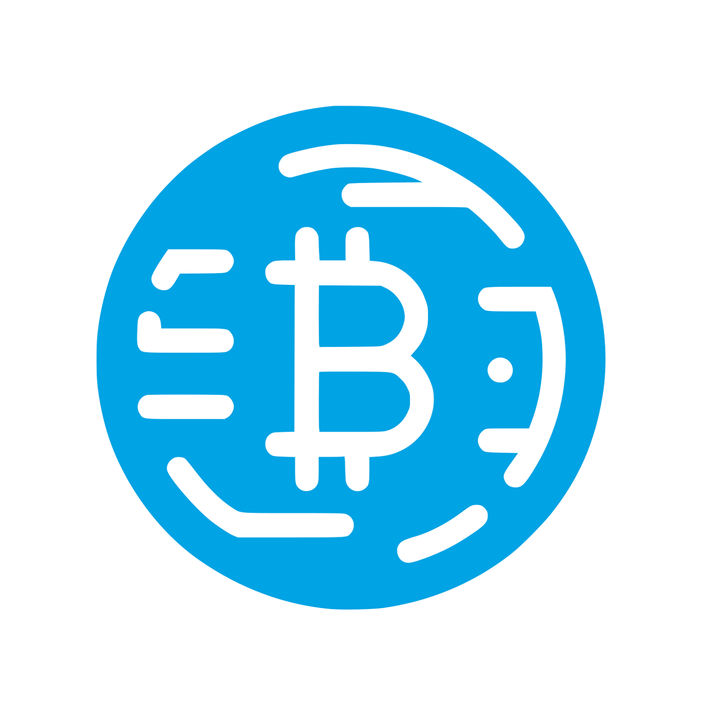Bitcoin Logo Design #00a3e4