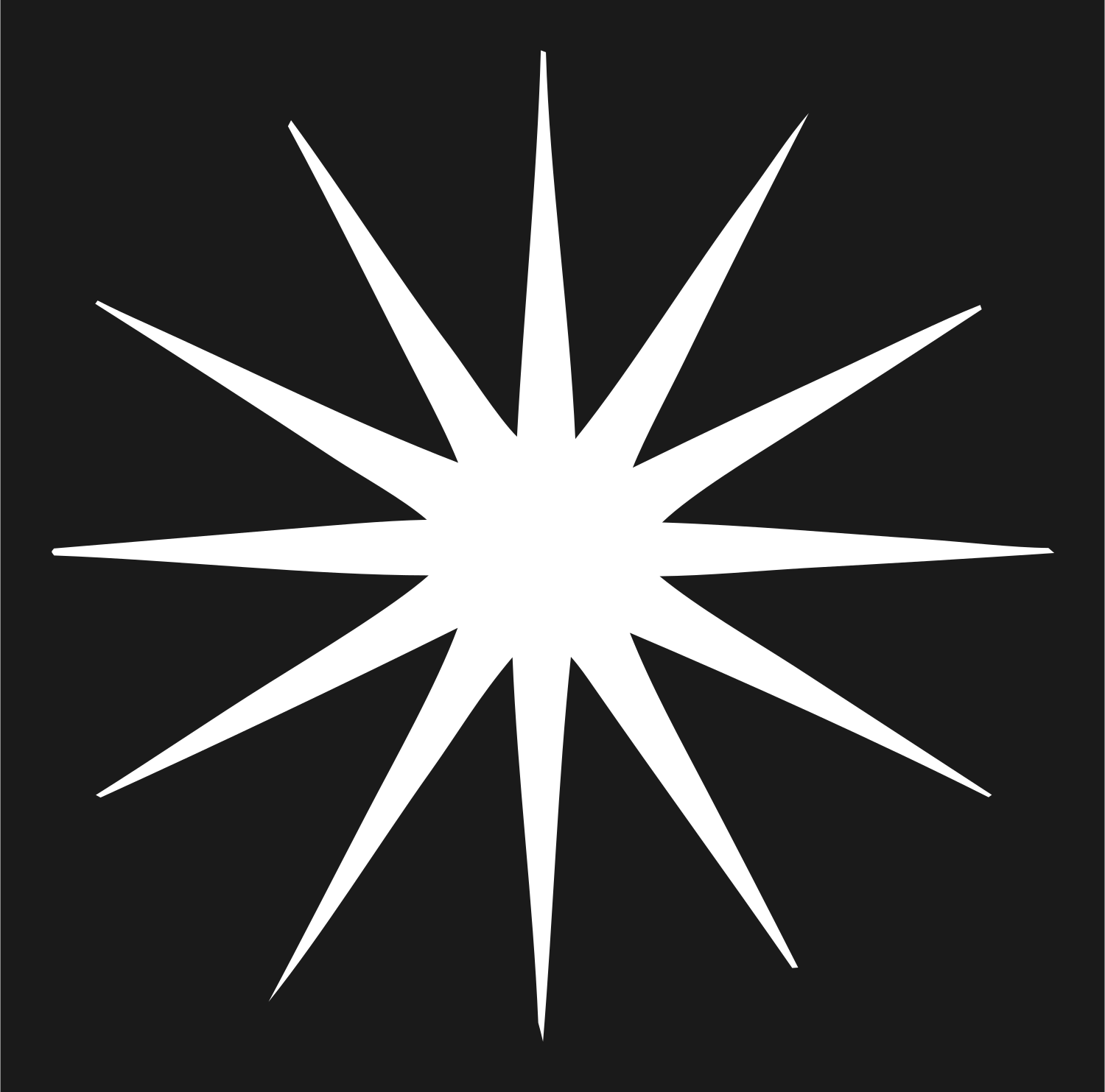 Bold Starburst Compass Mark #1a1a1a/#ffffff