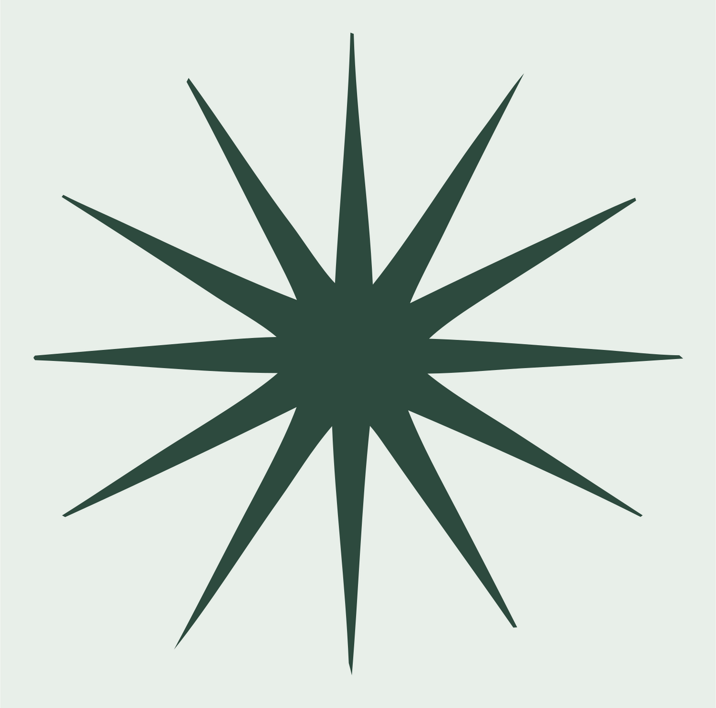 Bold Starburst Compass Mark #e8efe9/#2d4a3e