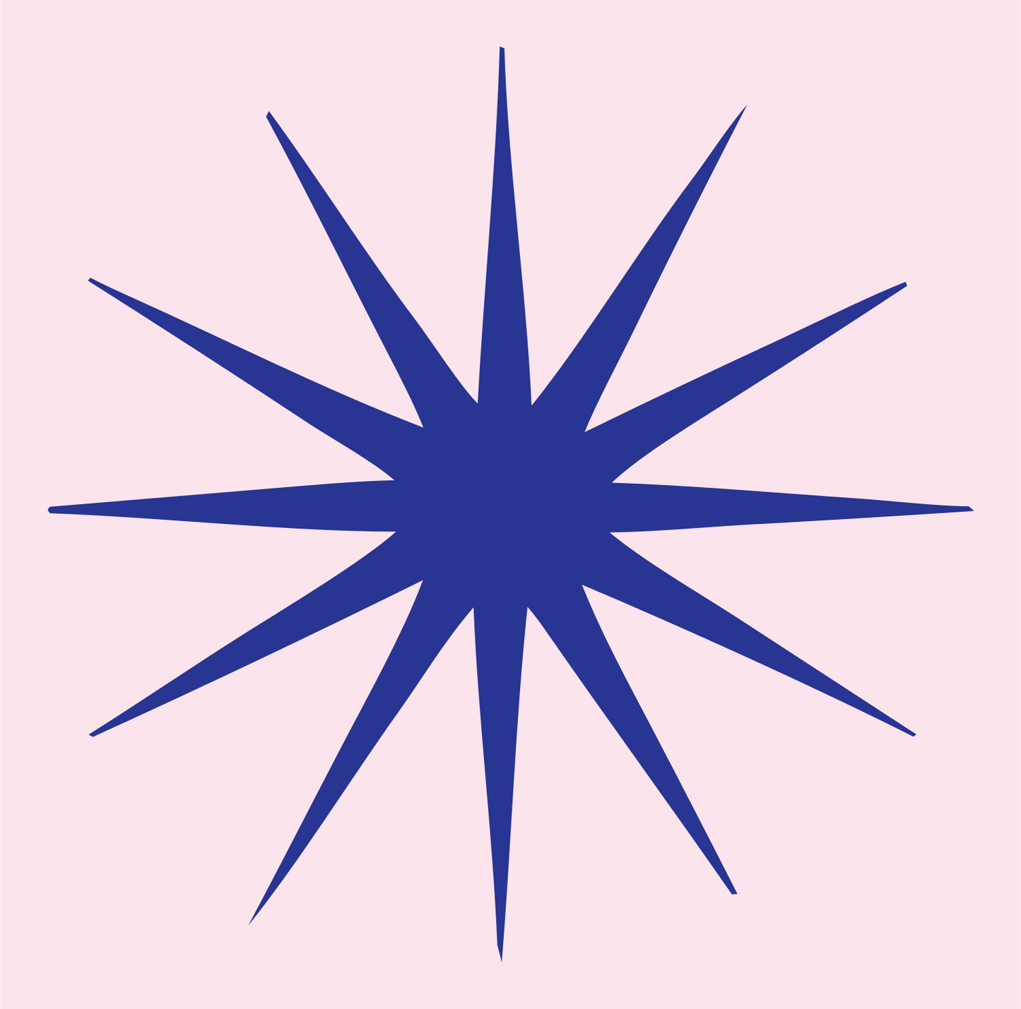 Bold Starburst Compass Mark #fce4ec/#283593
