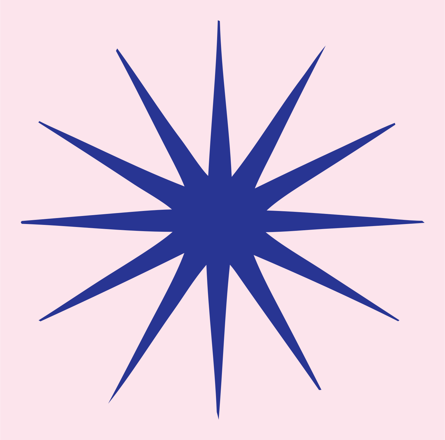 Bold Starburst Compass Mark #fce4ec/#283593