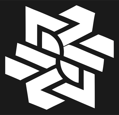 Bold Interlocking Snowflake Icon #1a1a1a/#ffffff
