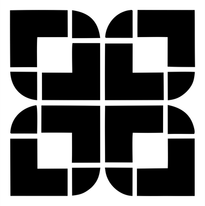 Bold Grid Snowflake Emblem #ffffff/#000000