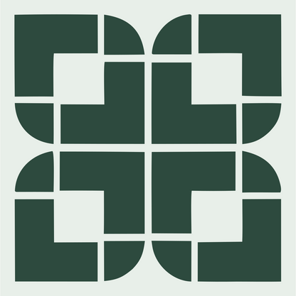 Bold Grid Snowflake Emblem #e8efe9/#2d4a3e