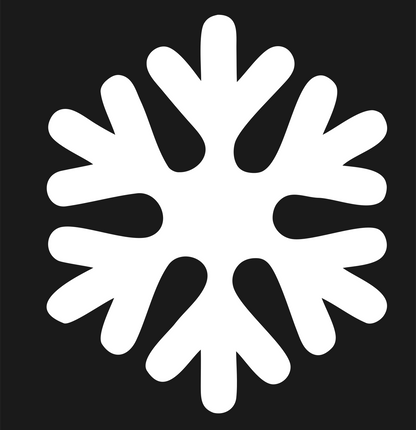 Bold Snowflake Silhouette Icon #1a1a1a/#ffffff