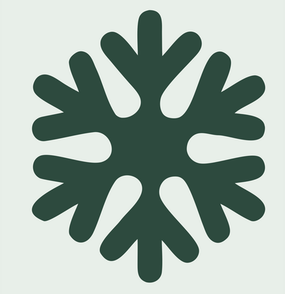 Bold Snowflake Silhouette Icon #e8efe9/#2d4a3e