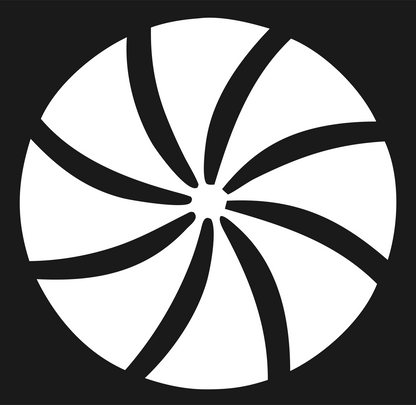 Spinning Pinwheel Snowflake Mark #1a1a1a/#ffffff