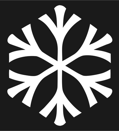 Branching Snowflake Tree Icon #1a1a1a/#ffffff