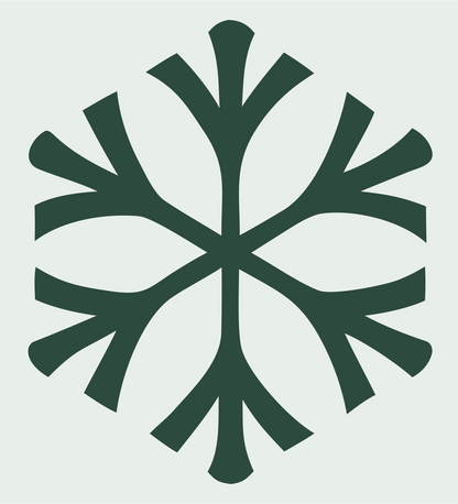 Branching Snowflake Tree Icon #e8efe9/#2d4a3e