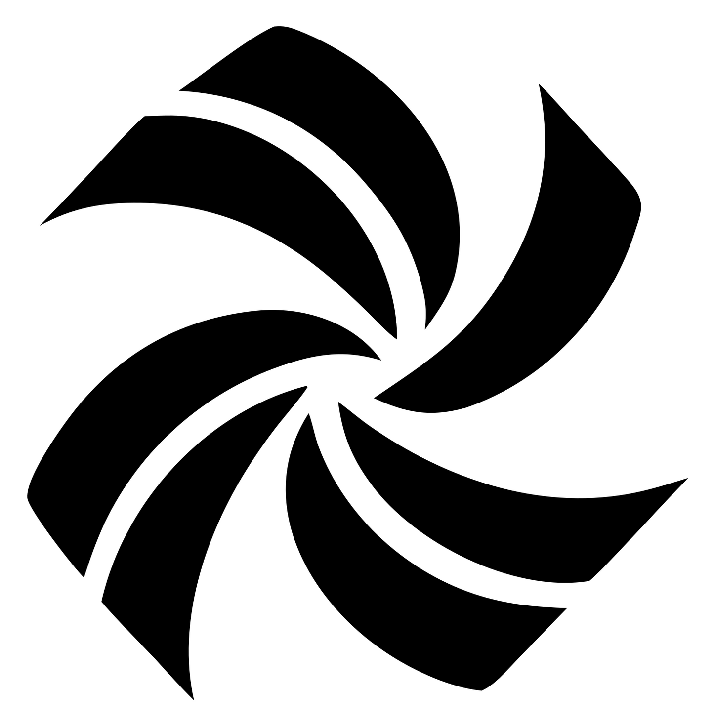 Spiral Pinwheel Swirl Mark #ffffff/#000000