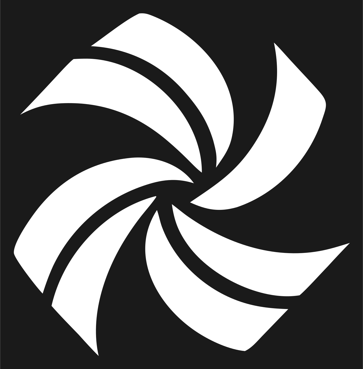 Spiral Pinwheel Swirl Mark #1a1a1a/#ffffff