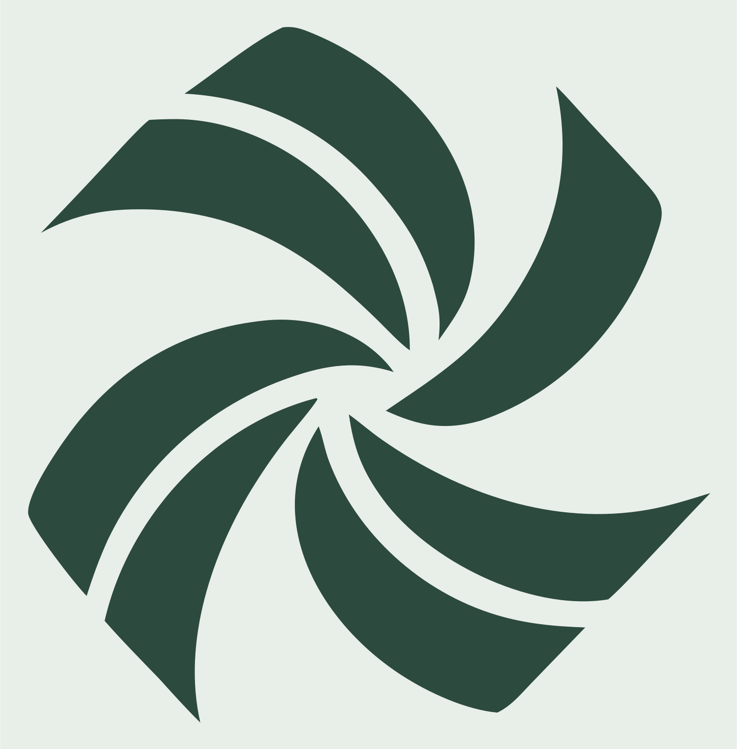 Spiral Pinwheel Swirl Mark #e8efe9/#2d4a3e