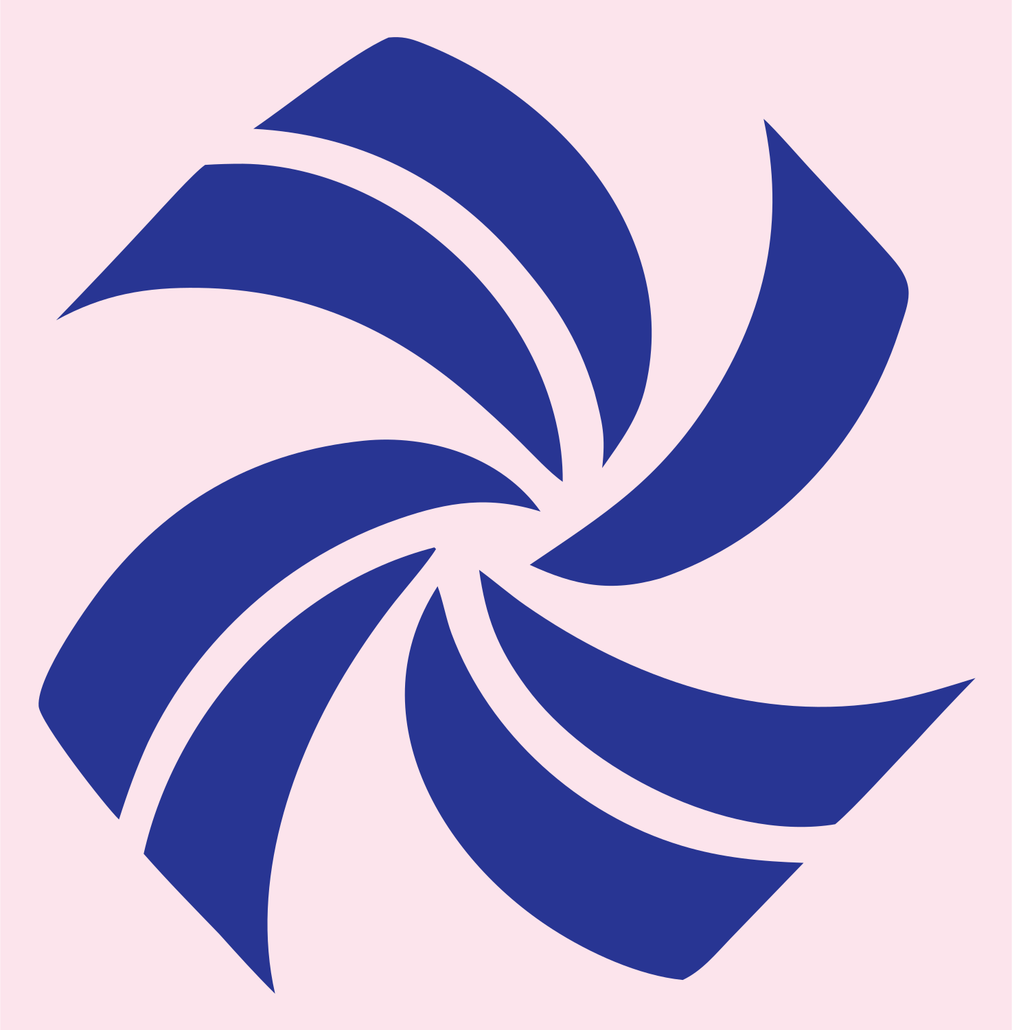 Spiral Pinwheel Swirl Mark #fce4ec/#283593