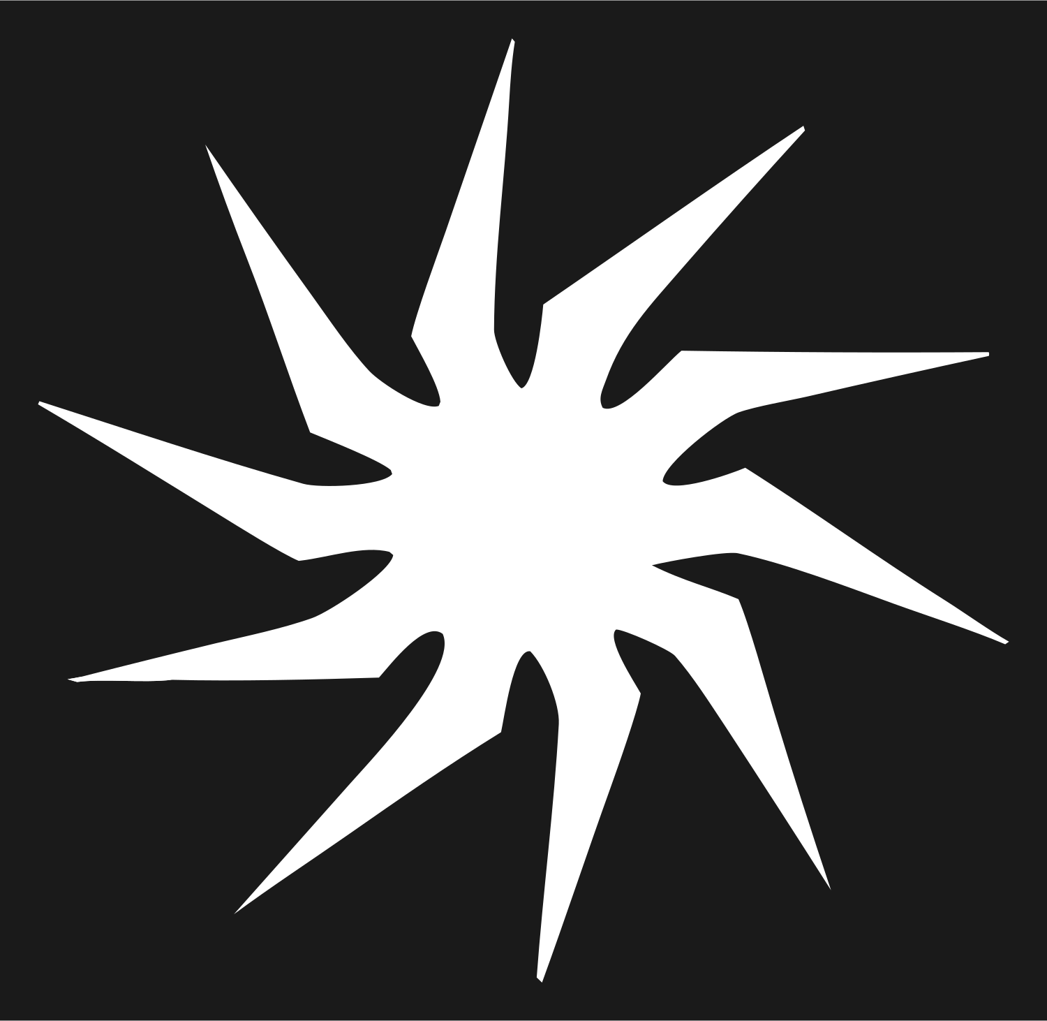 Jagged Star Burst Emblem #1a1a1a/#ffffff