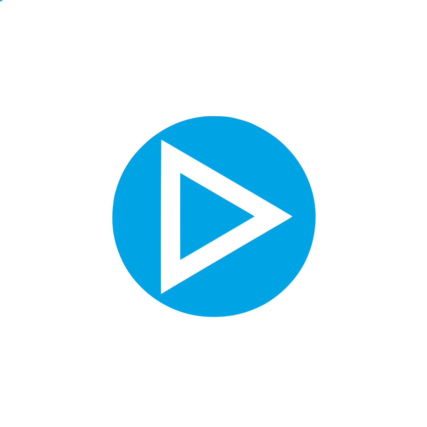 Play Button Logo #00a3e4