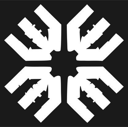 Heavy Arrow Snowflake Mark #1a1a1a/#ffffff