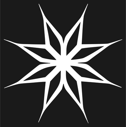 Sharp Eight-Point Star Crest #1a1a1a/#ffffff