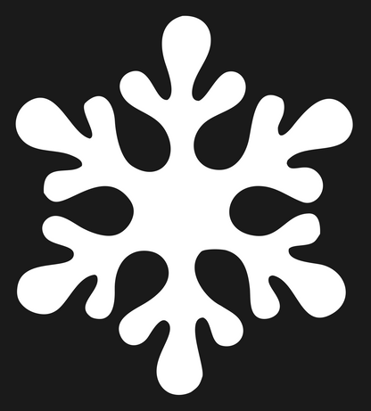 Hand-Drawn Snowflake Organic Mark #1a1a1a/#ffffff