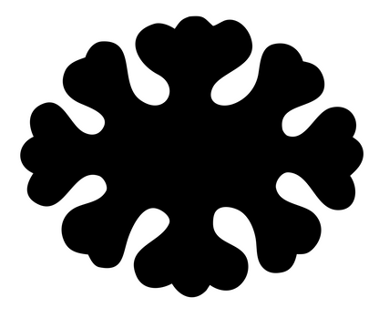 Bold Snowflake Organic Crest #ffffff/#000000