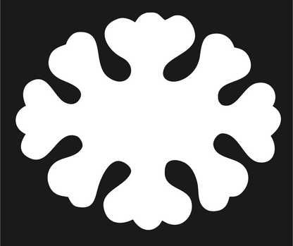 Bold Snowflake Organic Crest #1a1a1a/#ffffff