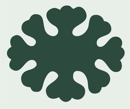 Bold Snowflake Organic Crest #e8efe9/#2d4a3e