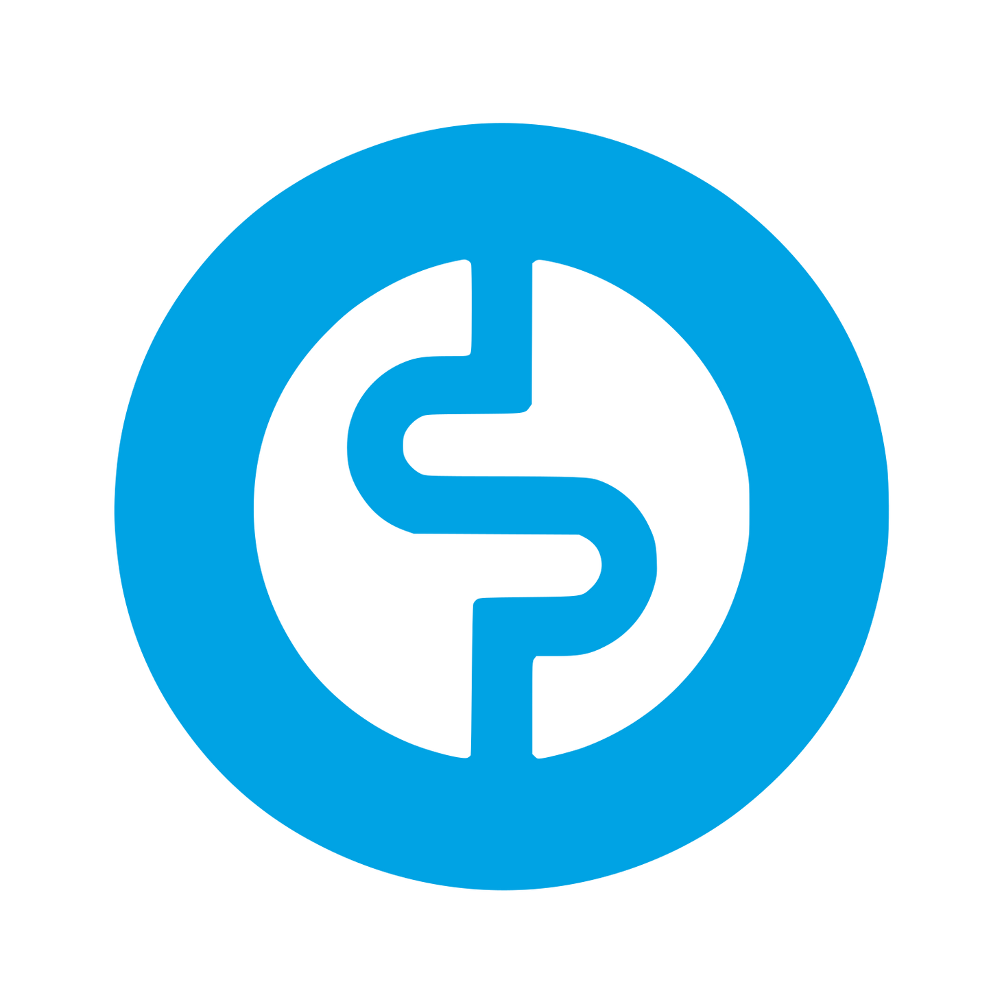 Circular S Logo #00a3e4