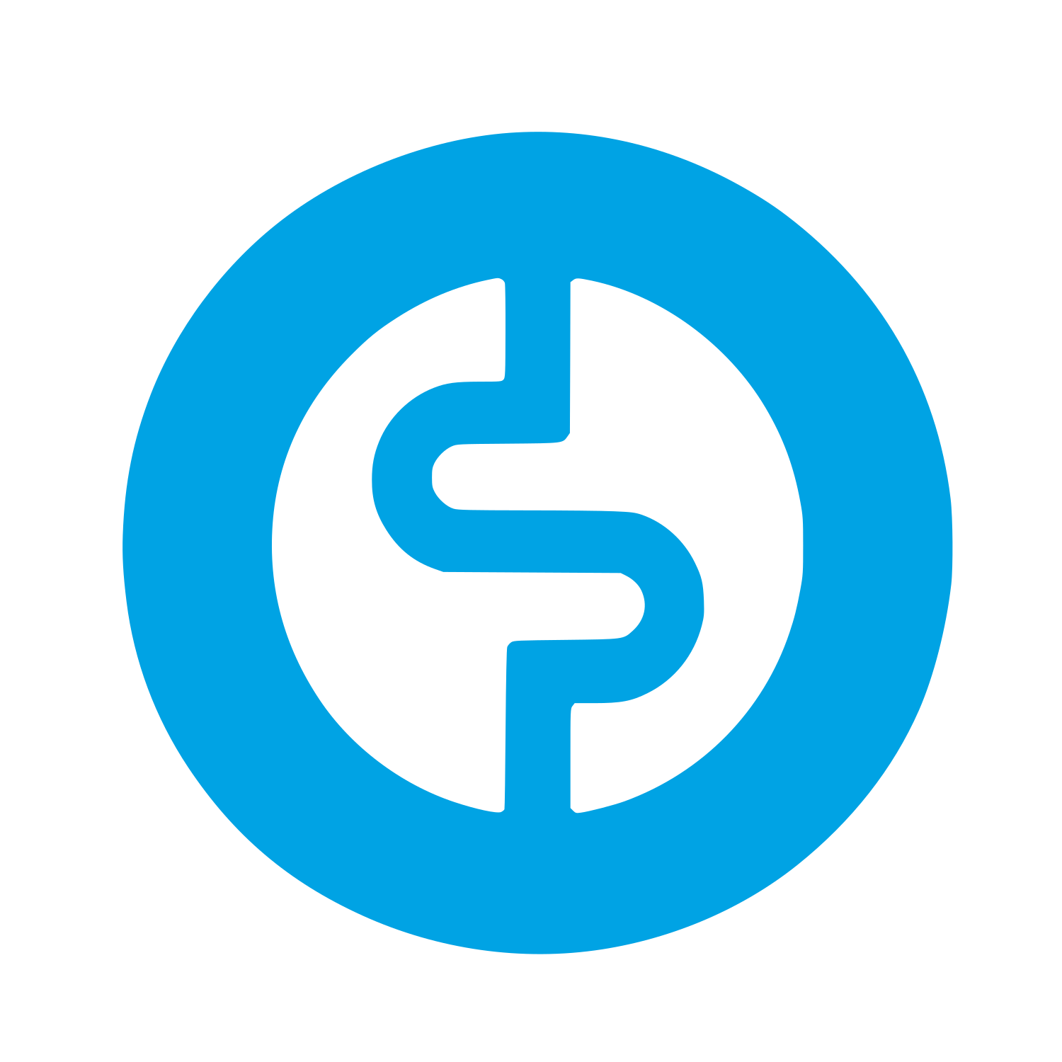 Circular S Logo #00a3e4
