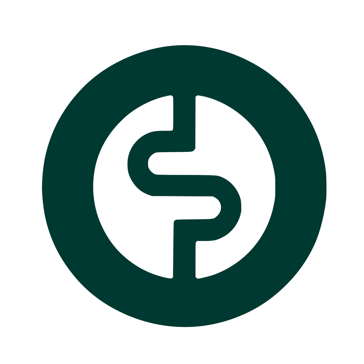 Circular S Logo #003932
