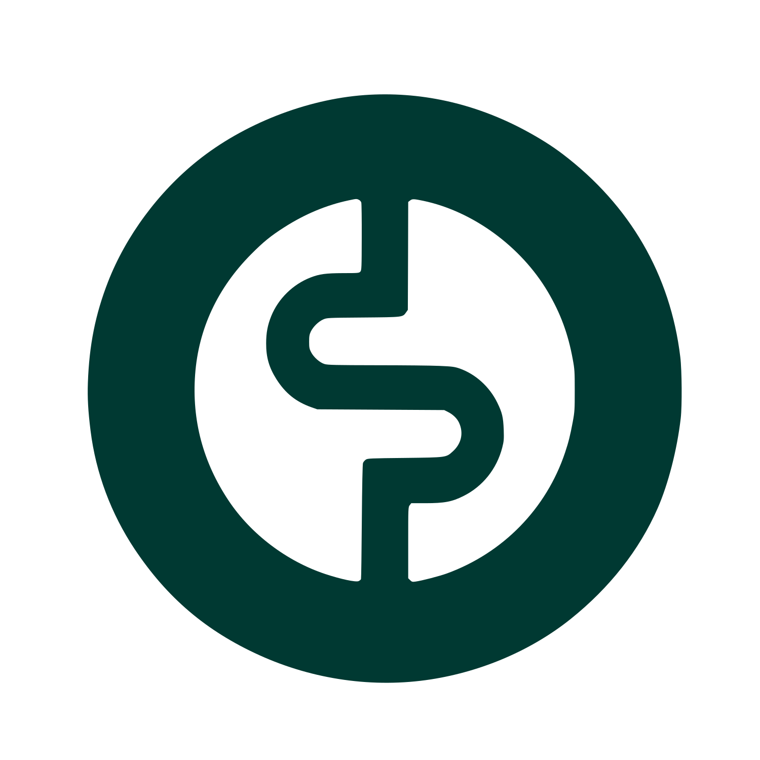 Circular S Logo #003932