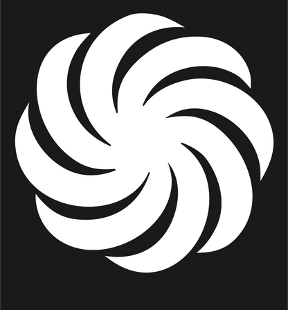 Rotary Vortex Pinwheel Mark #1a1a1a/#ffffff