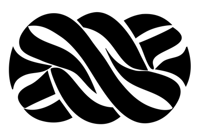 Braided Knot Twist Mark #ffffff/#000000