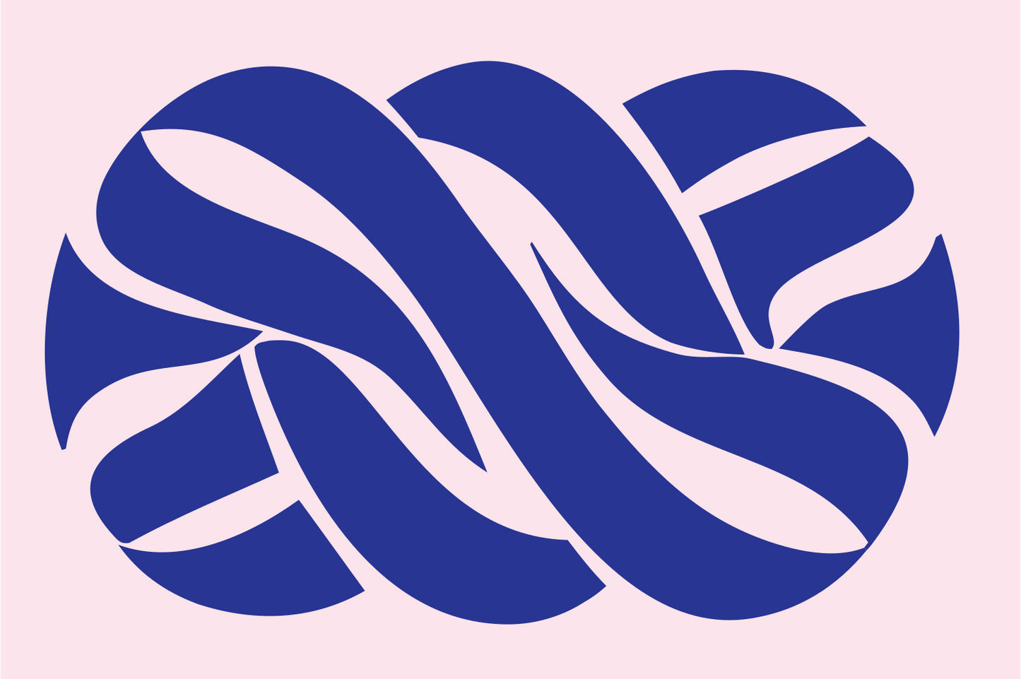 Braided Knot Twist Mark #fce4ec/#283593