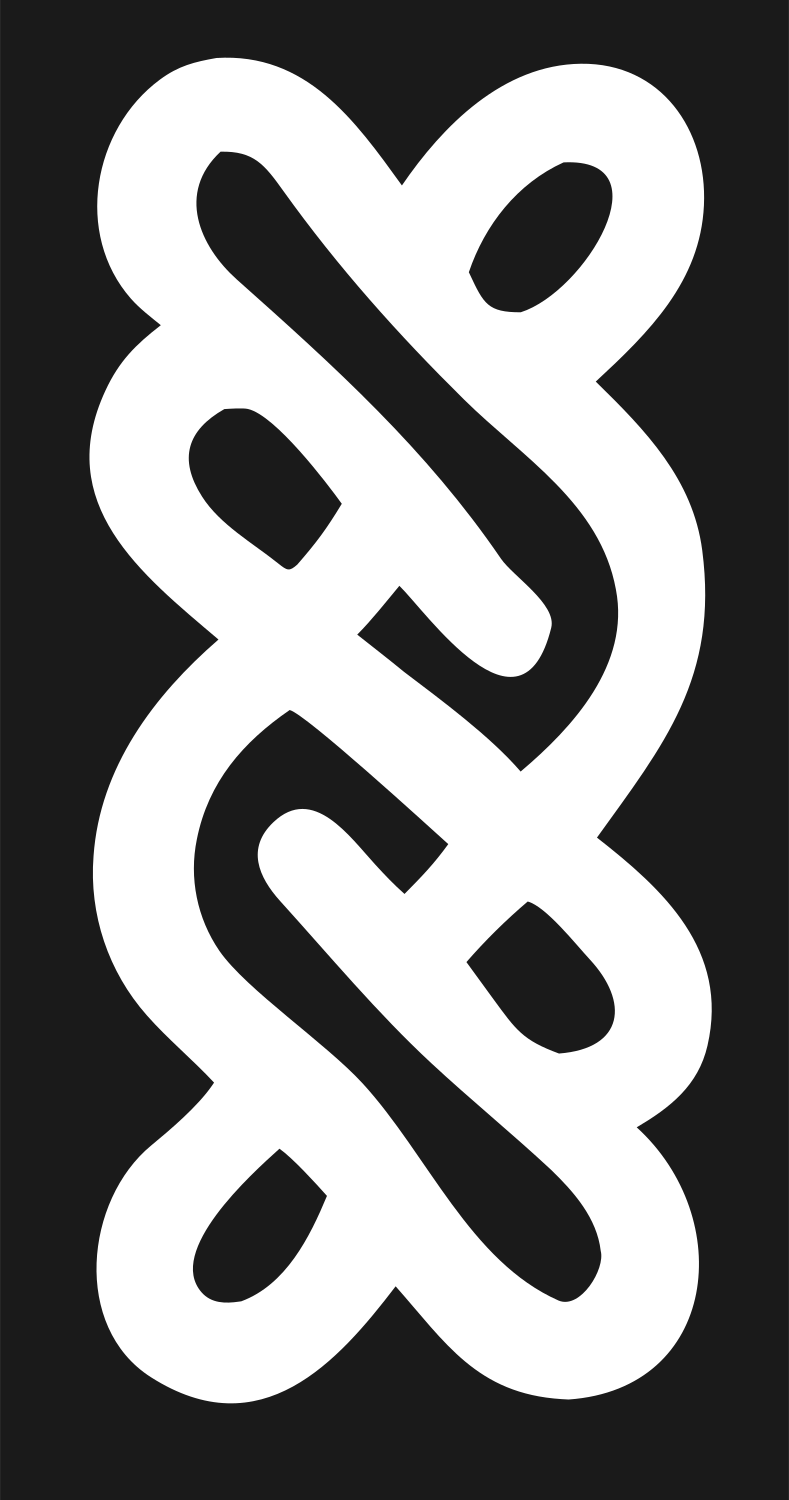 Celtic Knot Braid Emblem #1a1a1a/#ffffff
