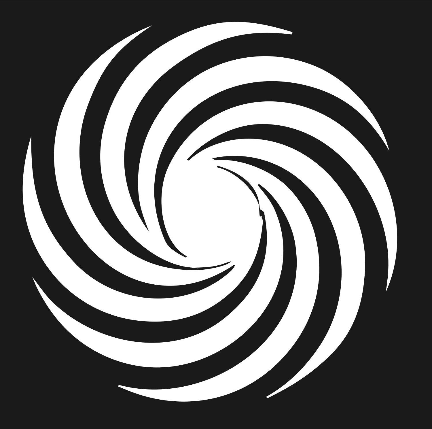 Spiral Galaxy Vortex Mark #1a1a1a/#ffffff