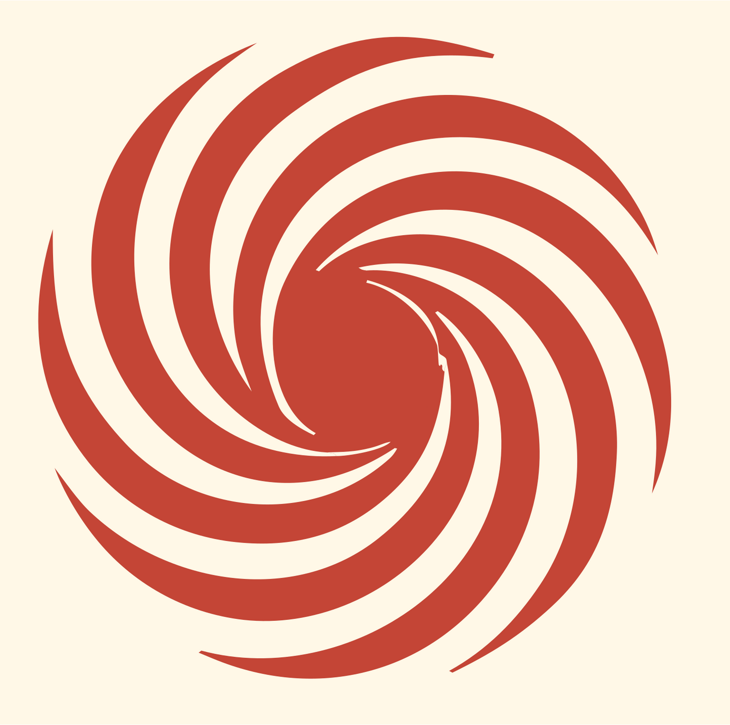 Spiral Galaxy Vortex Mark #fff8e7/#c44536