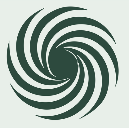 Spiral Galaxy Vortex Mark #e8efe9/#2d4a3e