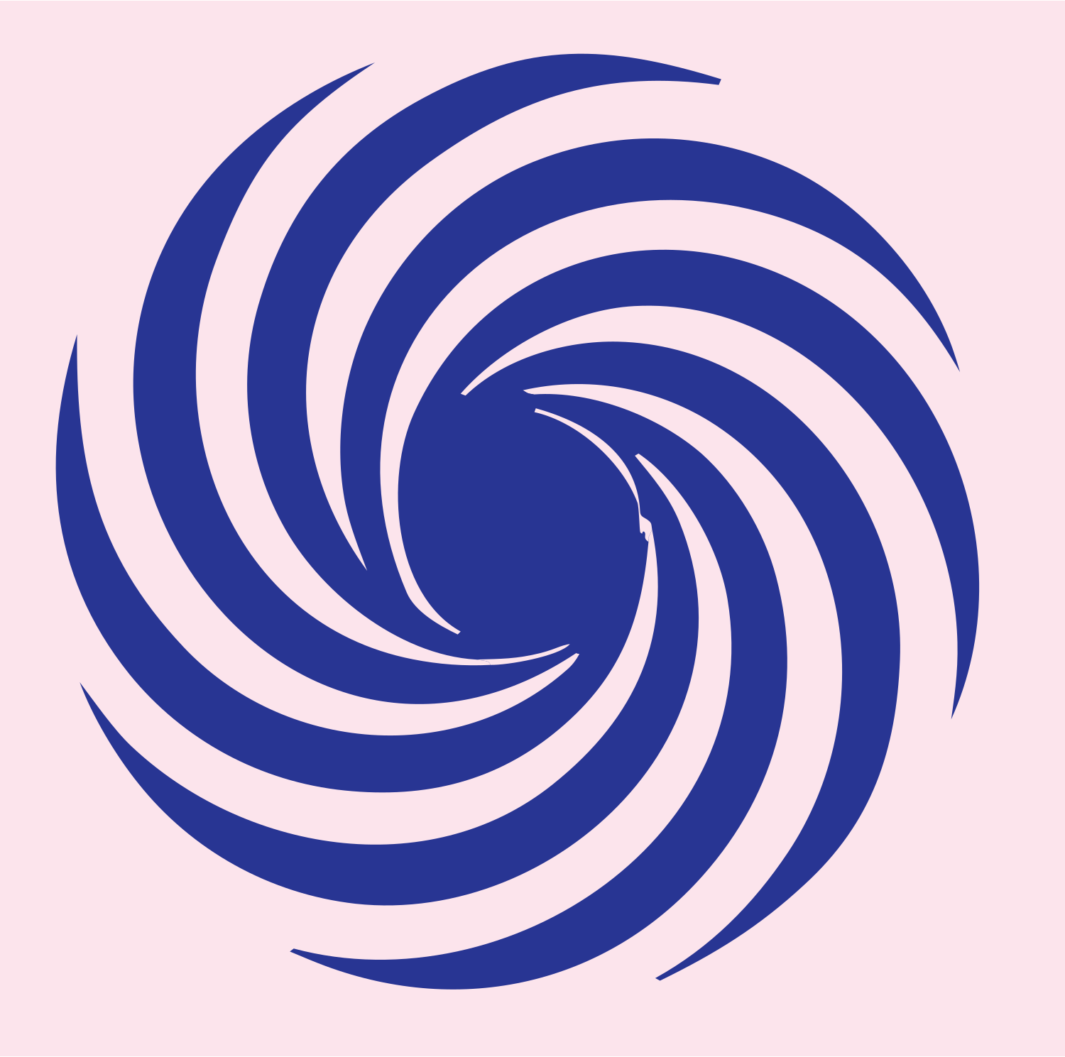 Spiral Galaxy Vortex Mark #fce4ec/#283593