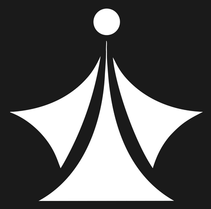 Bold Figure Compass Emblem #1a1a1a/#ffffff