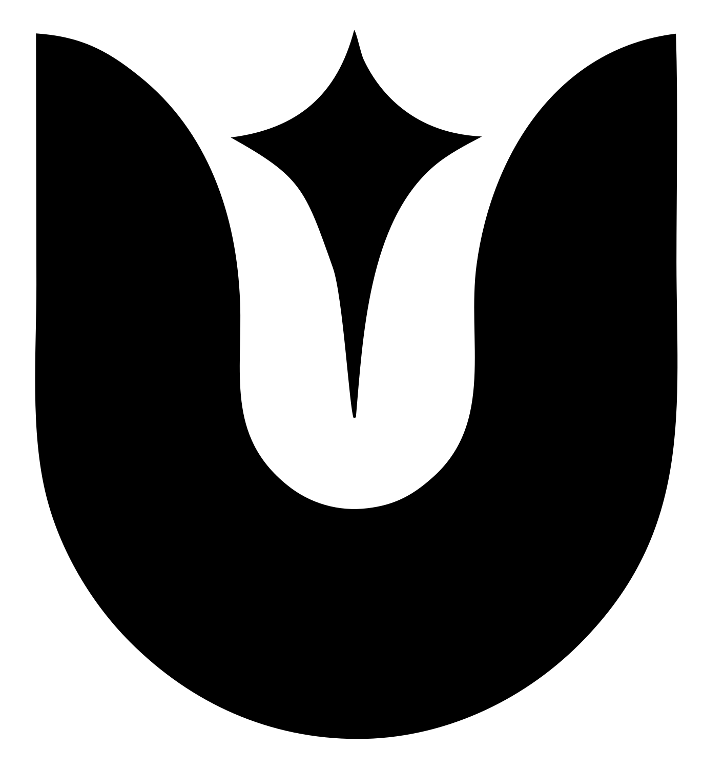 Bold Tulip Compass Mark #ffffff/#000000